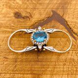 Reversible Ring, Aqua - Emerald Oval Stone - TryAladdin