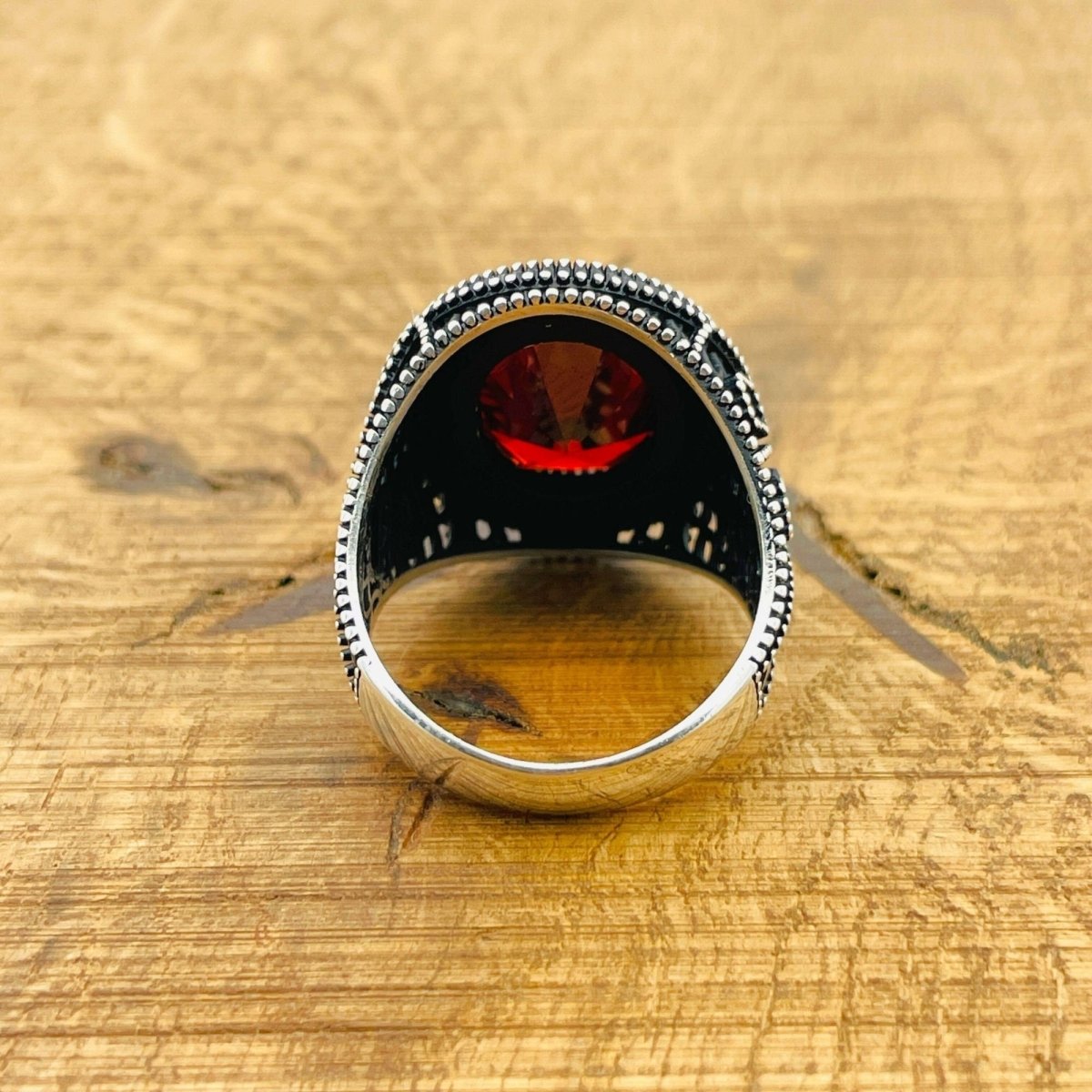 Ruby Silver Ring - TryAladdin