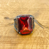 Ruby Silver Ring - TryAladdin