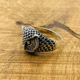 Silver Owl Head Statement Ring - TryAladdin