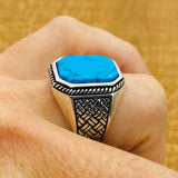 Sterling Silver Turquoise Ring - TryAladdin