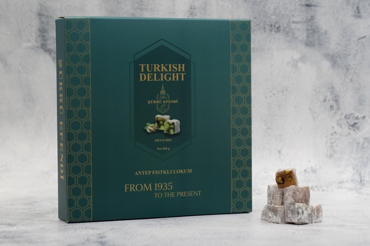 Sukru Efendi 1935 | Turkish Delight Square Box Pistachio - TryAladdin