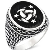 Taki | Ottoman Teskilati Mahsusa Men's Silver Ring Without Stone - TryAladdin