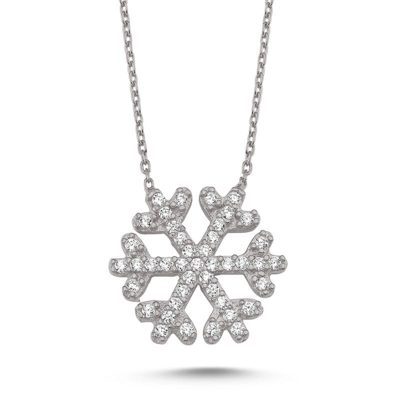 Taki | Snowflake Silver Necklace - TryAladdin