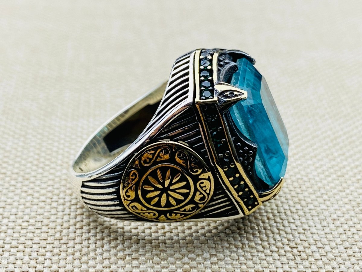 Tourmaline Stone Men's Ring - TryAladdin