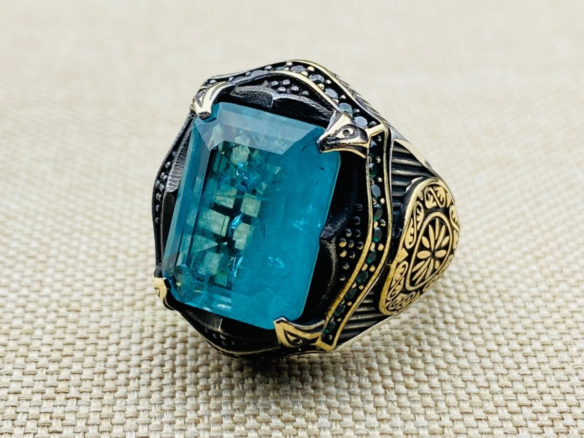 Tourmaline Stone Men's Ring - TryAladdin