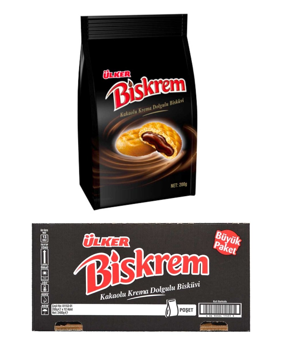 Ulker | Biskrem Cookies with Chocolate L Bag - TryAladdin