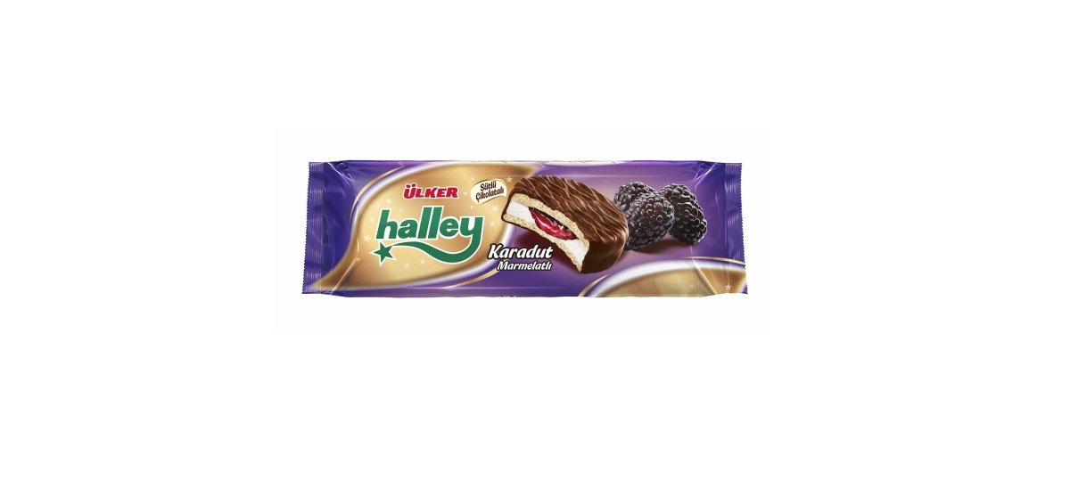 Ulker | Halley Milk Chocolate Covered Sandwich Biscuits Filled with Black Mulberry Jam 7x33.7g - TryAladdin