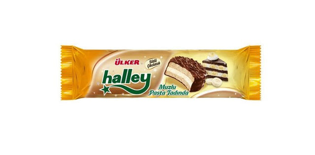 Ulker | Halley Mini Chocolate Covered Banana Falvoured Sandwhich Biscuits - TryAladdin