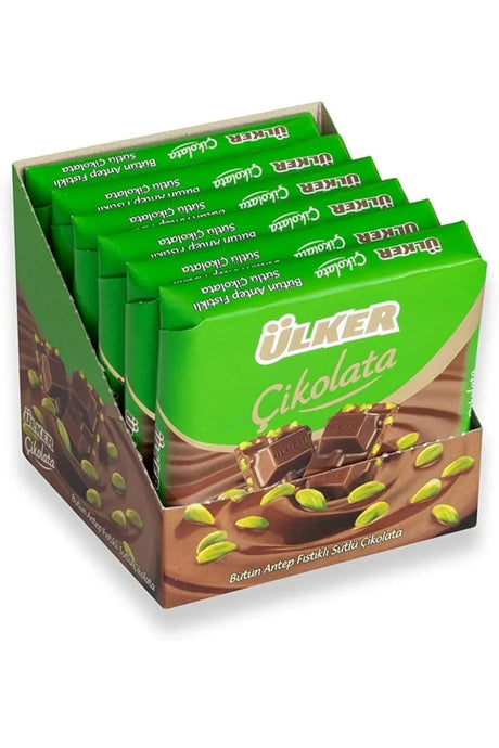 Ulker | Milk Square Chocolate with Whole Pistachios - TryAladdin