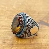 Unique Handmade Multi - Color Zultanite Stone Men's Ring - TryAladdin