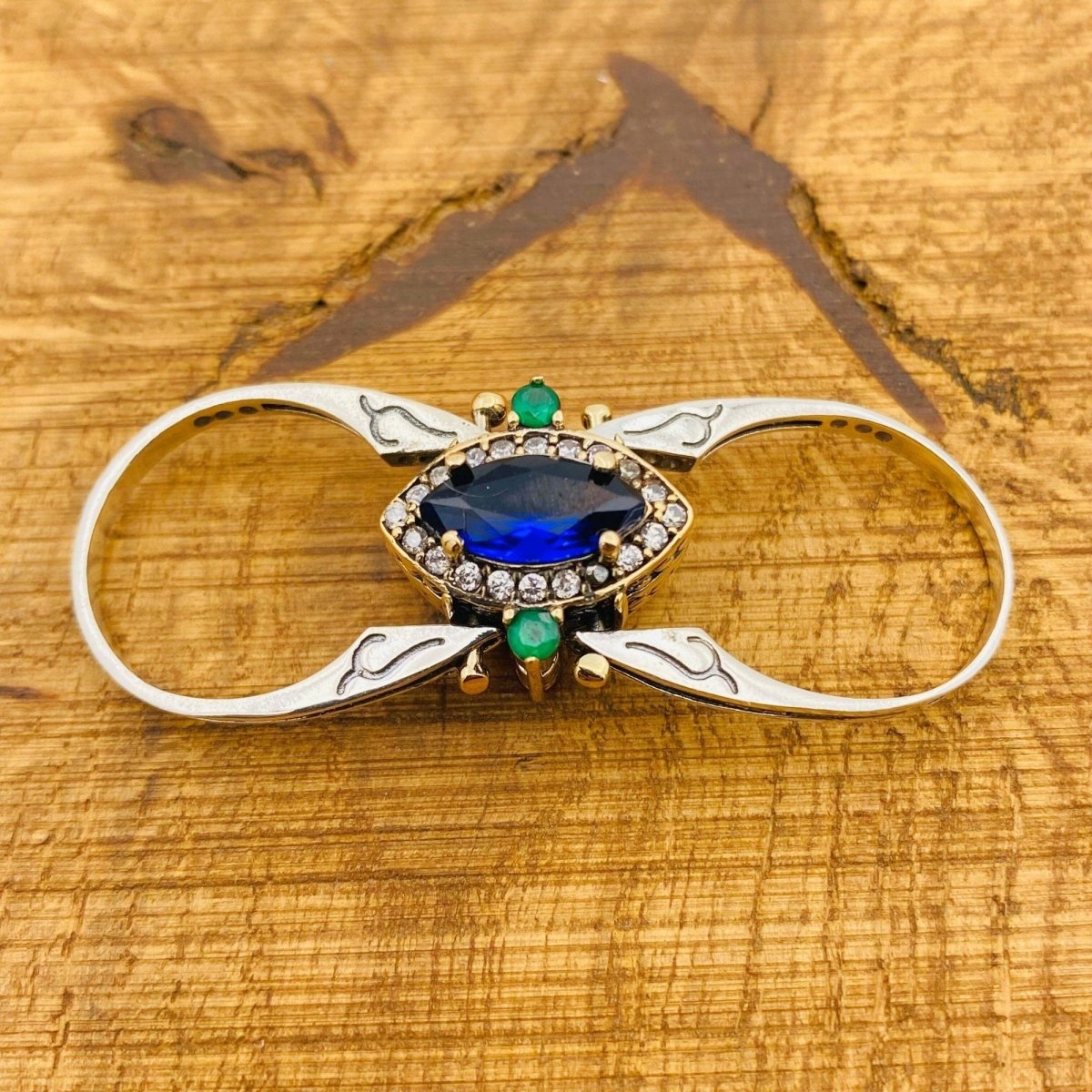 Unique Reversible Zircon and Sapphire Ring - TryAladdin