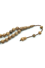 Wild Thistle Wood Sphere Cut Prayer Beads - 33 Beads - 10 MM - TryAladdin