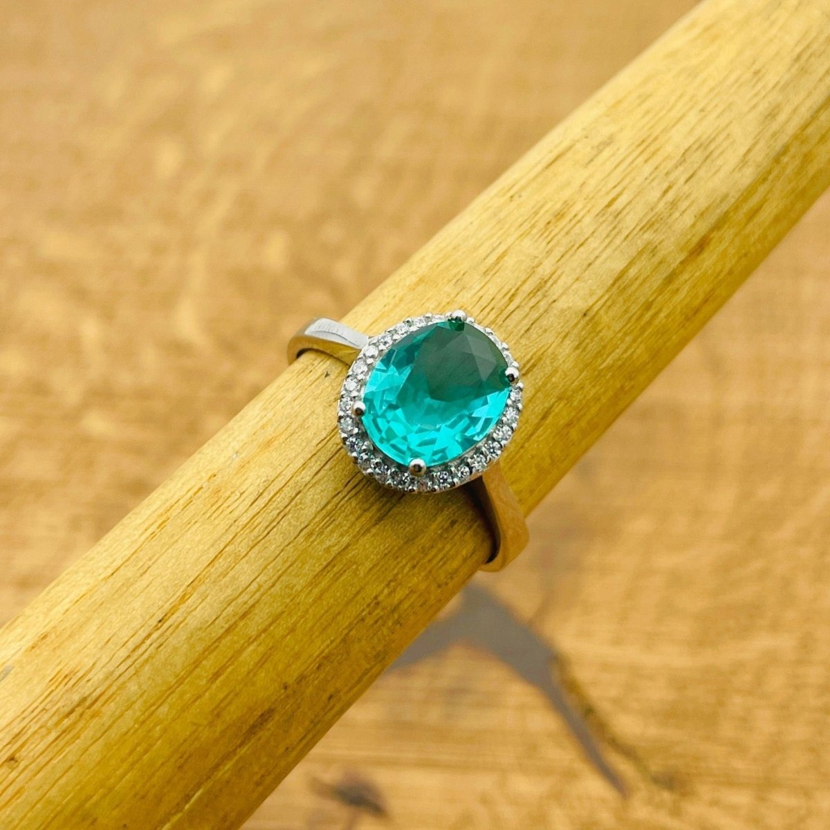 Women's Aquamarine Minimalist Ring - TryAladdin