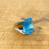 Women's Aquamarine Stone Ring - TryAladdin