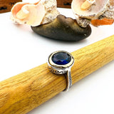 Women's Blue Sapphire Oval Ring - TryAladdin