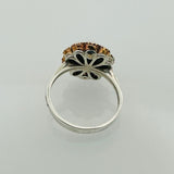 Women's Citrine Flower Design Ring - TryAladdin