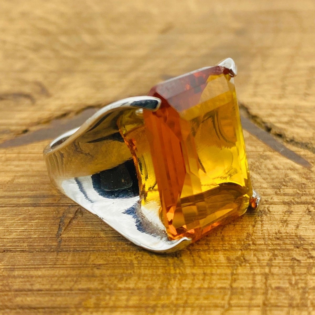 Women's Citrine Stacking Ring - TryAladdin