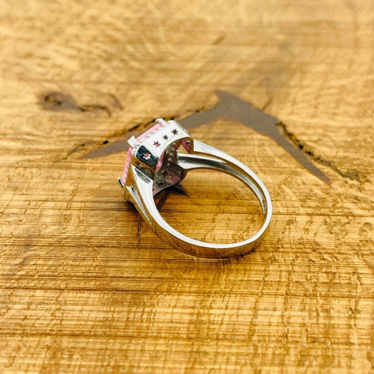 Women's Morganite Silver Ring - TryAladdin