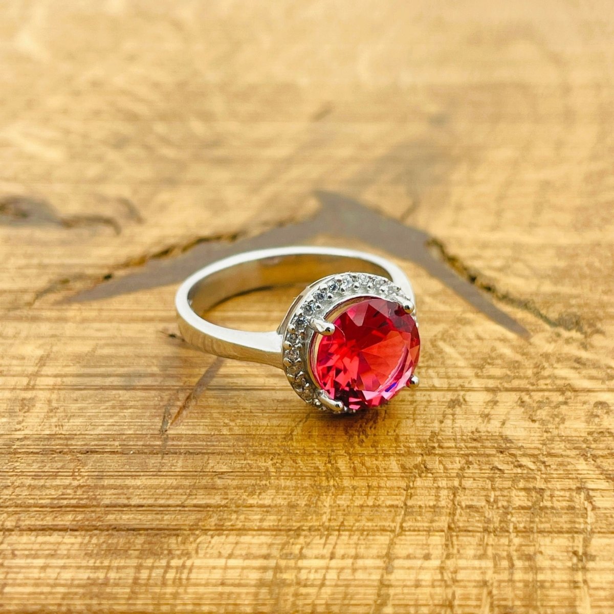 Women's Ruby Silver Ring - TryAladdin