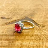 Women's Ruby Silver Ring - TryAladdin