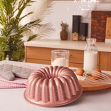 Emsan Arya Cast Iron Cake Pan Golden Pink - TryAladdin