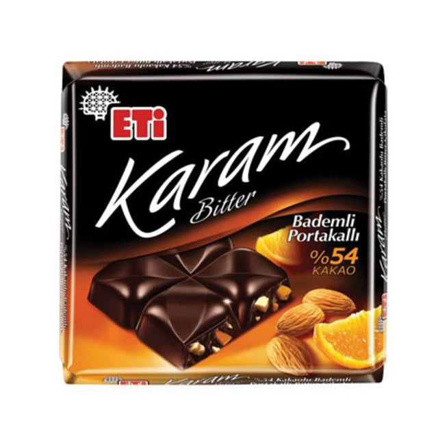 Eti Karam 54% Bitter Chocolate With Almond & Orange - 3pcs - TryAladdin