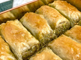 Koskeroglu | Antep Wrap Baklava with Pistachio in Gift Metal Box - TryAladdin