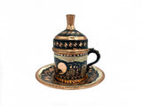 Lavina | Copper Turkish Coffee Cup with Lid Erzincan Design - TryAladdin