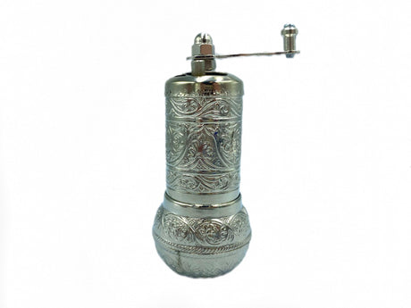 Lavina | Spice/Coffee Grinder Traditional Ottoman Style Copper Silver Color (10 cm) - TryAladdin