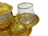 Lavina | Turkish Coffee Cup Set 3 Pieces Gold Color - TryAladdin