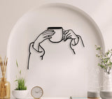 NR Dizayn | Cup in Hand Metal Wall Art - TryAladdin