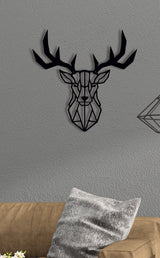 NR Dizayn | Deer Head Themed Metal Wall Art - TryAladdin