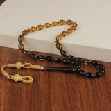 Tesbihevim | Amber Tasbih with Silver Kazaz Tassel - TryAladdin